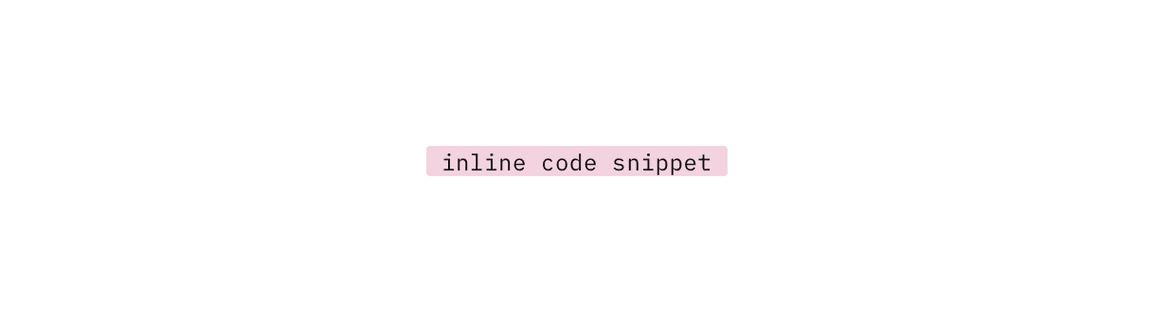 Inline code snippet click target